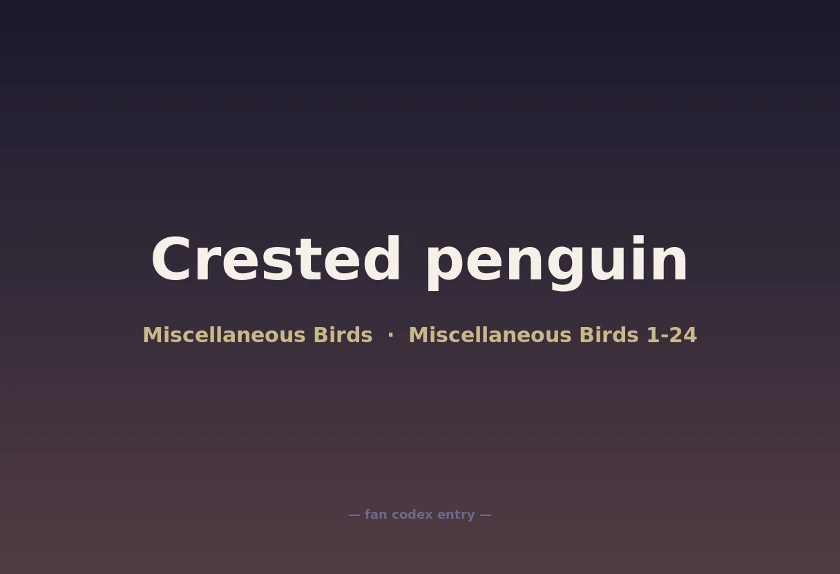 Crested penguin