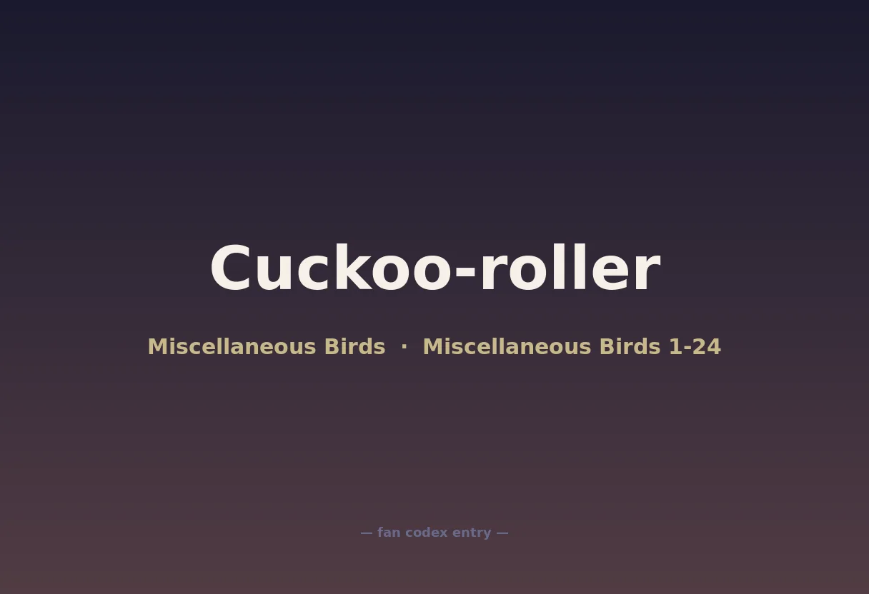 Cuckoo-roller
