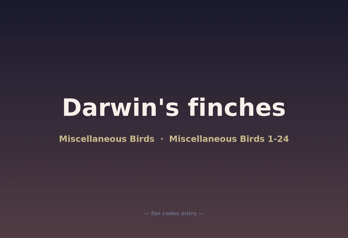 Darwin's finches