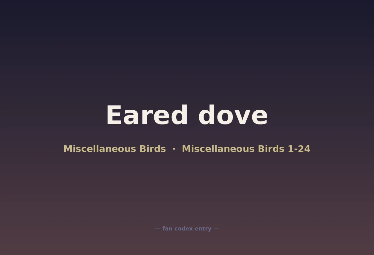 Eared dove